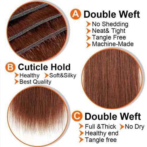 Condescension Human Hair Bundles 20 22 24 Inch Blonde Light Brown Straight Bundles Human Hair Unprocessed Brazilian Virgin Quick Weave Hair for Black Women