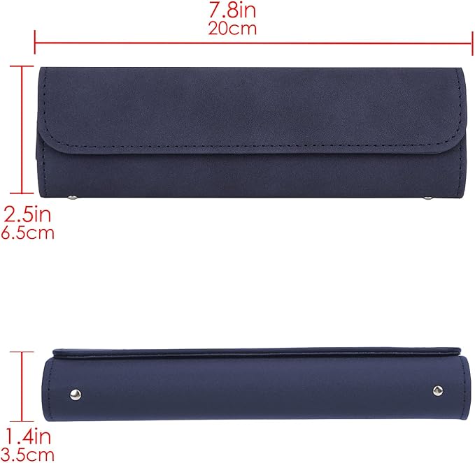 Travel Electric Toothbrush Case, Portable Containers Toothbrush Holder Storage Box, PU Toothbrush Travel Case Compatible with Oral-b Pro 1500 8000, Philips 4100, 5100 6100, 9900 (Dark Blue 2Pack)