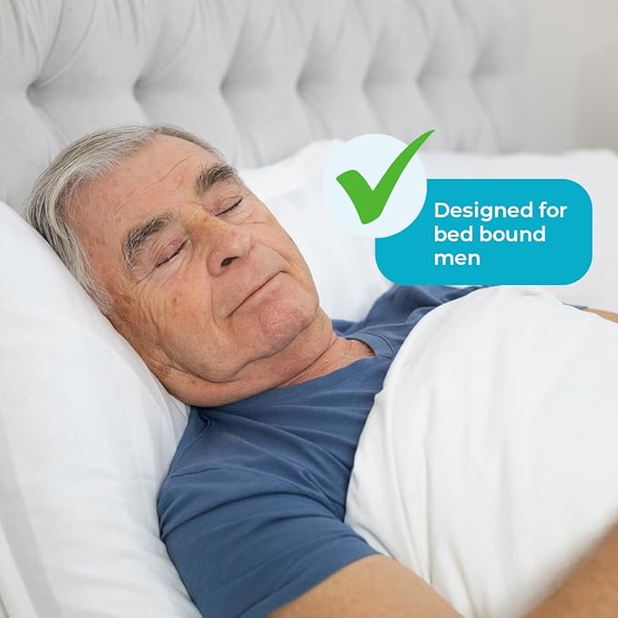 QuickChange Men’s Overnight Adult Incontinence Wrap (Pad) for Men with Reduced Mobility, Maximum, Holds 17oz Dry to The Touch, Disposable, One Size Fits All, Catheter Replacement,400 Count