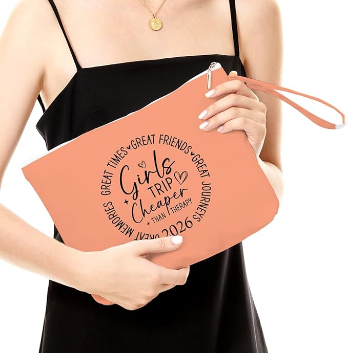 Fokongna Girls Trip Gifts Wet Bag Wet Dry Bag Beach Bags Favors for Swimsuit Toiletry Bags Travel Essentials For Women, For Beach Travel Gym Swimsuit Dirty Clothes Diaper. Orange