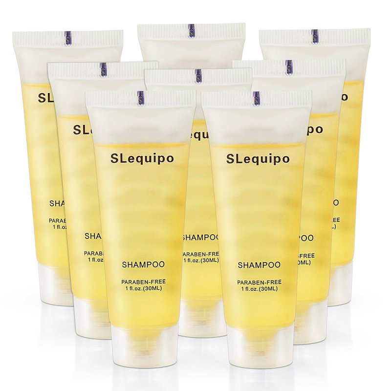 SLequipo 100 Pack Travel Size Refreshing Shampoo Amenities, 1fl oz Mini Shampoo Bottles