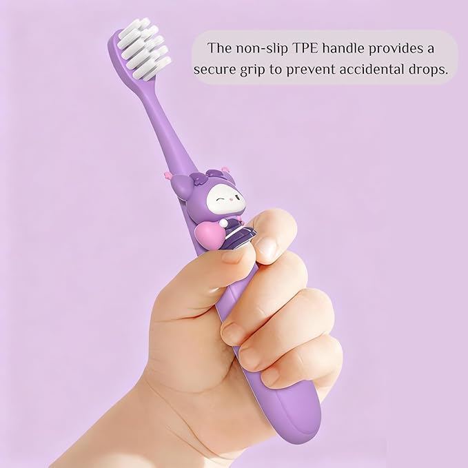 Capybara Kids Toothbrushes 6-Pack, Extra Soft Bristles, Small Brush Heads, Ages 3-12, Fun Bath and Travel Toothbrushes for Boys and Girls (Style 1)
