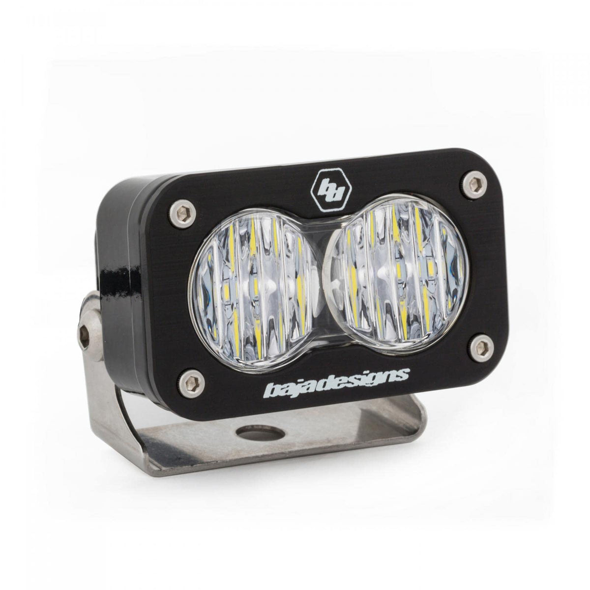 Baja Designs S2 Pro Black LED Light Pod for Trucks, Off Road, Wranglers, UTV, SUV - Wide Cornering Beam, Clear Lens