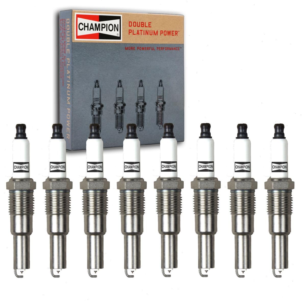 8 pc Champion Double Platinum Spark Plugs compatible with Ford F-150 5.4L V8 2004-2008
