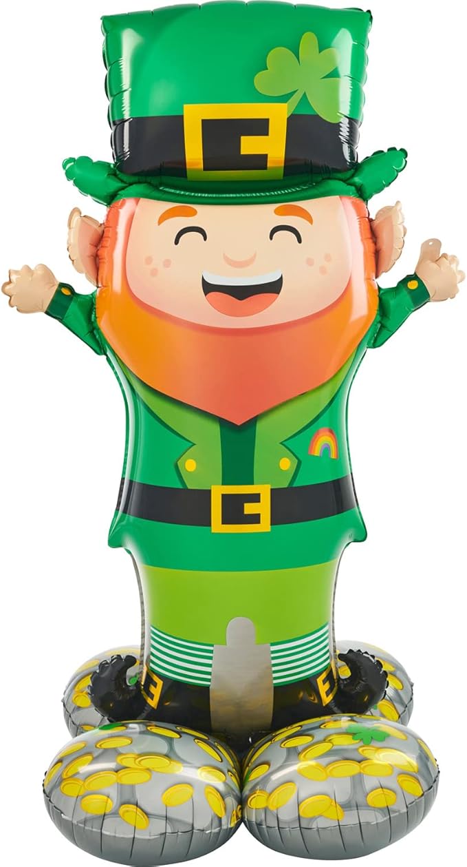 Anagram Lucky Leprechaun Airloonz Mylar Party Foil Balloon, 53", Multicolor,43773