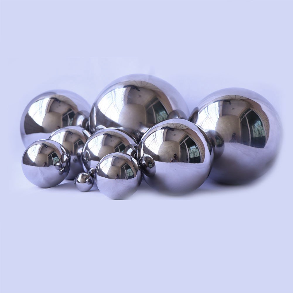 Durable Stainless Steel Gazing Balls Hollow Mirror Globe Floating Reflective Ball Polished Shiny Sphere for Home Garden Pond Outdoor Swimming Pool Decoration (8 Inch)
