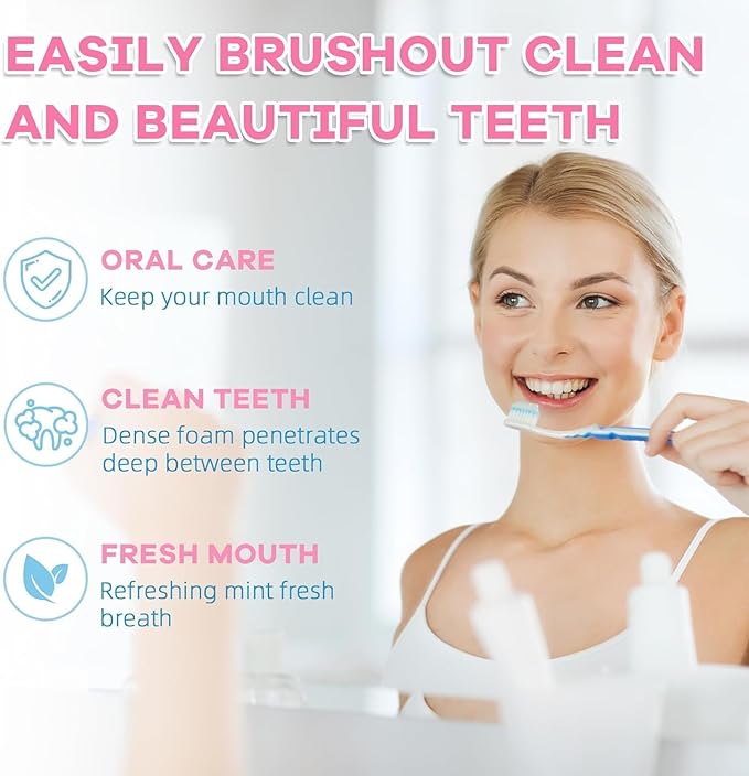 Niacinamide Whitening Toothpaste，Mild Mint for Fresh Breath,24-Hour Fresh Breath,Triple Brightening Niacinamide-Infused Toothpaste，Fluoride-Free Formula Suitable for Sensitive Teeth (3)