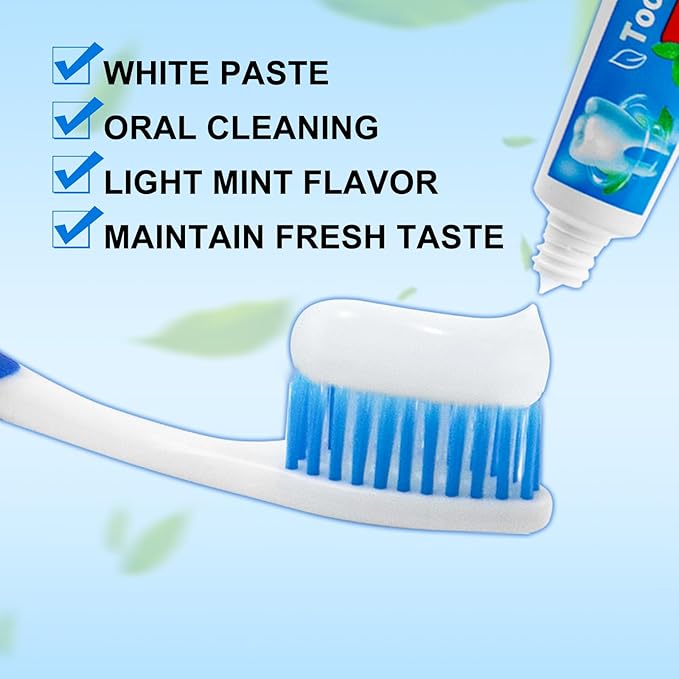 0.176 oz Bulk Travel Size Toothpaste,50 Tubes 5 Grams Extra Small Toothpastes Travel Size Bulk Mint Flavor Mini Disposable Toothpaste for Hotel,Guests,Homeless,School(Too Small,Only be Single Use)