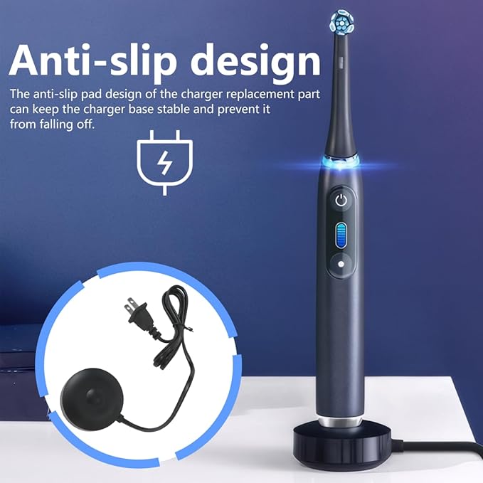 YYU Fast Charging Base with Safety Protection for Oral-B iO Toothbrush - Black