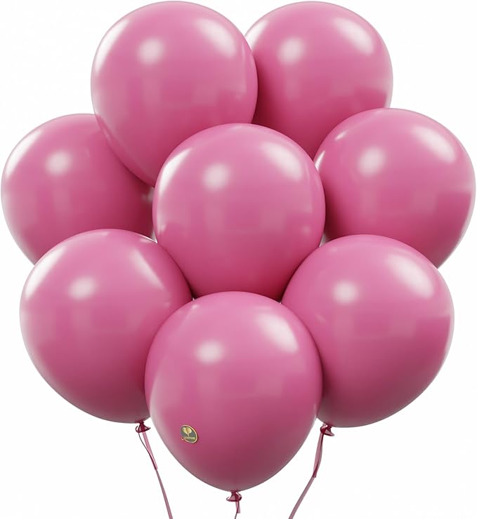 AFTERLOON® Biodegradable Balloons 24 pcs Bubble Gum Pink 12 Inch, Matte Color Thickened Extra Strong Latex Helium Float, Colorful Bulk Color ballon baloon Globos Para Decoration De Fiestas Kids