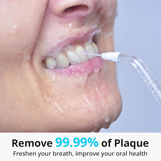 Complete Oral Kit - Dental Care Treatment | Water Flosser + Floss Drop Serum + Replacement Tips