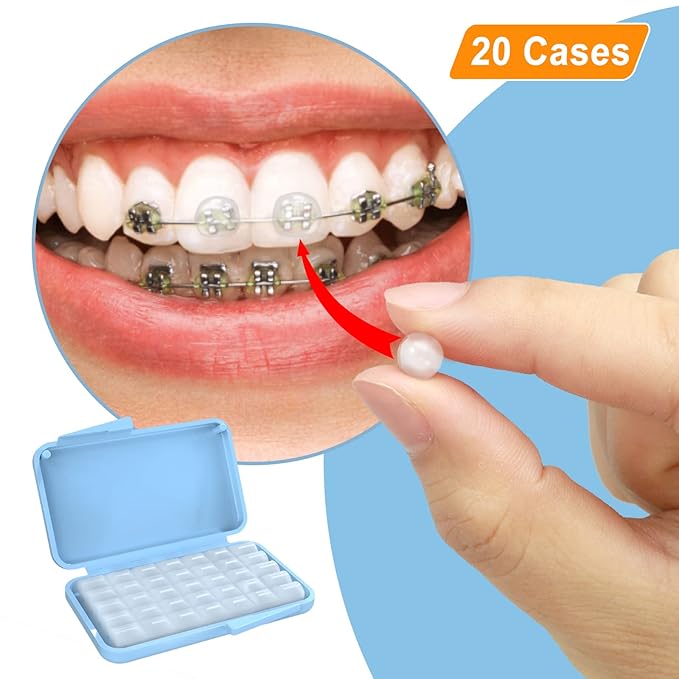 BVN Braces Wax Dental Wax: 20 Boxes Orthodontic Wax Strips, Braces Wax for Teeth, Ortho Wax for Braces, Tooth Wax, Mouth Wax, Oral Wax for Braces, Relief Wax for Braces Wearer Aligners Patients