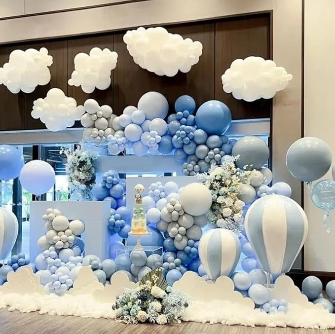 AZOWA 24 Inch Blue Balloon 10 Large Latex Balloons for Party Wedding Birthday Baby Shower Decoration (Blue, 10 Pcs)