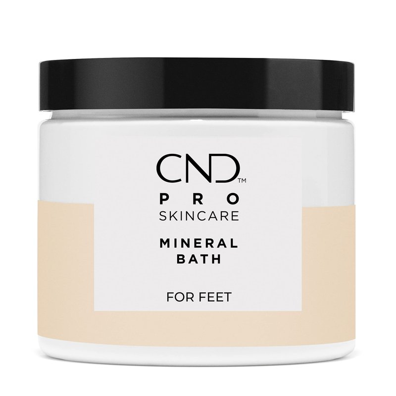 CND Pro Skincare Mineral Bath for Feet, Avocado Oil, Vitamin E, and Shea Butter, Natural Vegan Formula, 18 Fl Oz