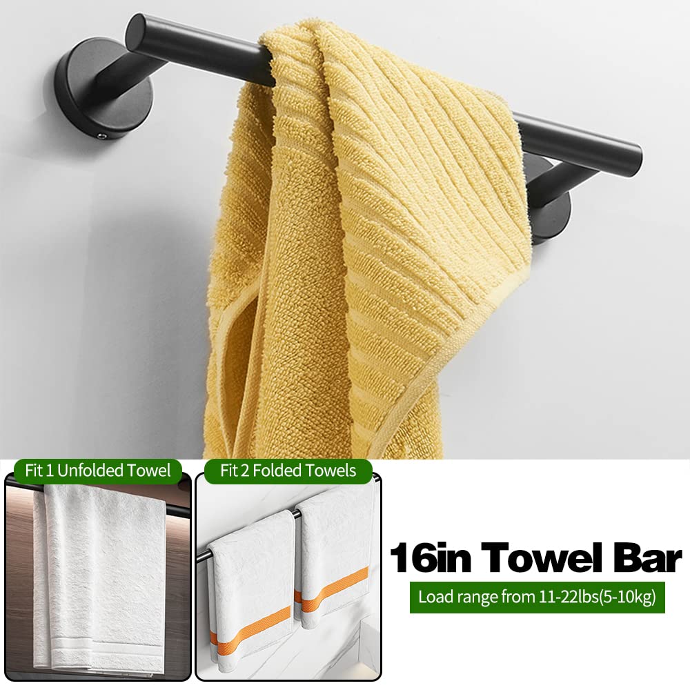10pcs Matte Black Bathroom Hardware Set