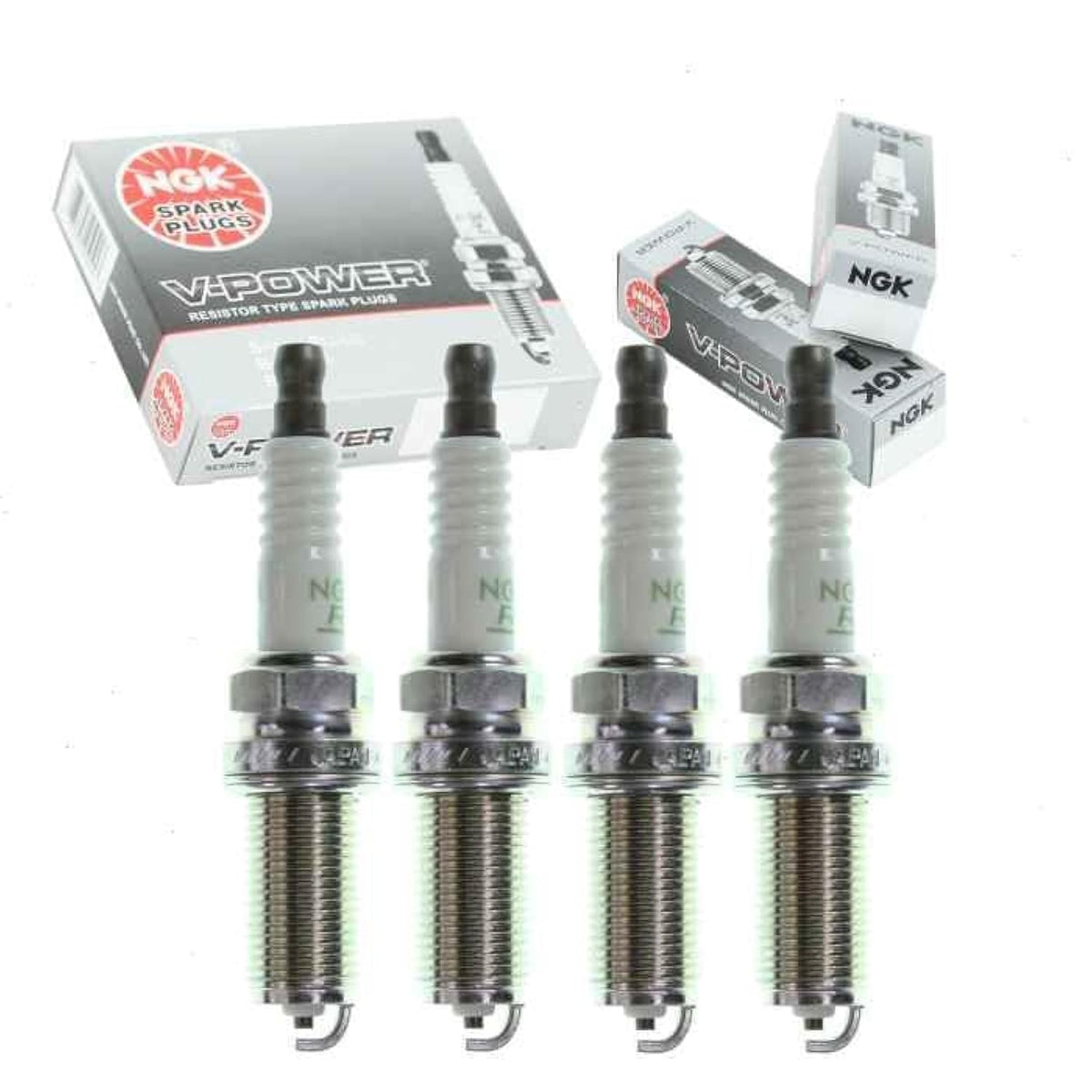 4 pc NGK V-Power Spark Plugs compatible with Nissan Altima 2.5L L4 2002-2006
