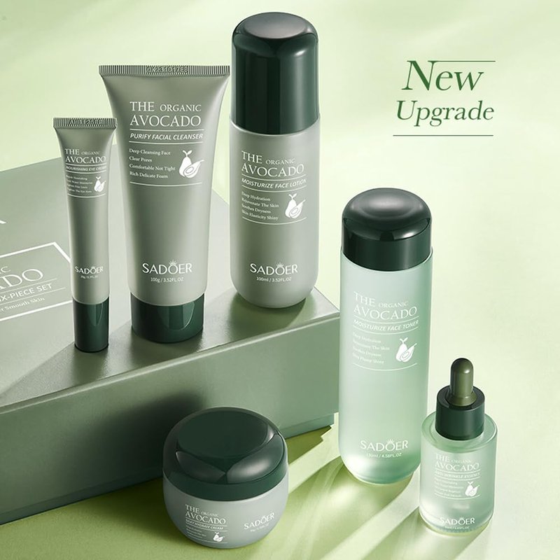 Avocado Skin Care Sets, 11pcs Skin Care Gift Set with Toner, Lotion, Face Serum, Essence, Eye Cream, Facial Masks For Hydrating Skin, Anti-Aging Skin For Women Teen Girls (Extra Large, 11, Count)