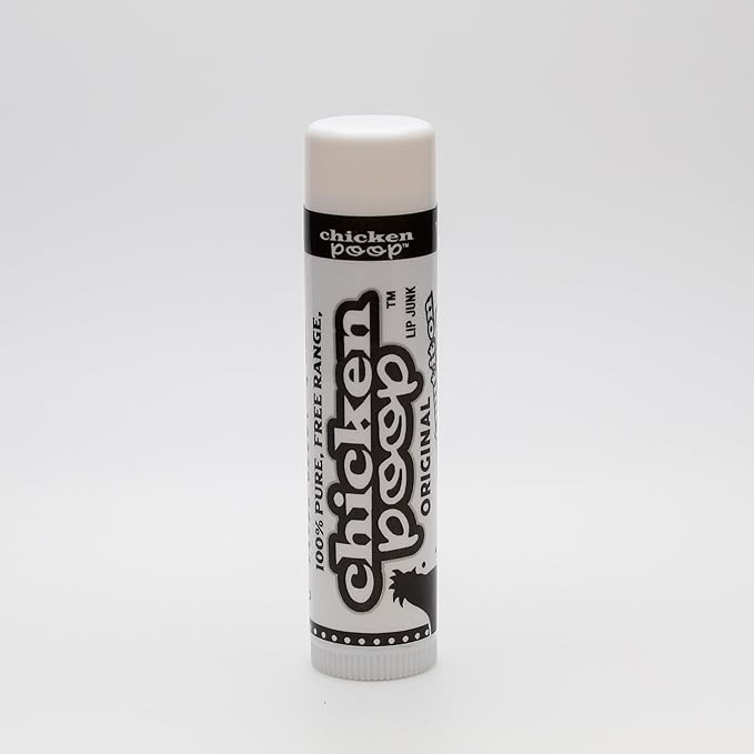 Chicken Poop® Lip Balm 100% Natural Moisturizer for Dry, Chapped Lips, 0.15 oz, (Original), Pack of 5