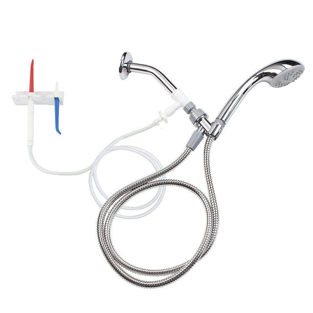 SHOWER FLOSS Water Dental Flosser - Convenient for Teeth, Attaches to Your Shower Head - Easy Installation, Adjustable Temperature & Pressure - Dentist Recommended
