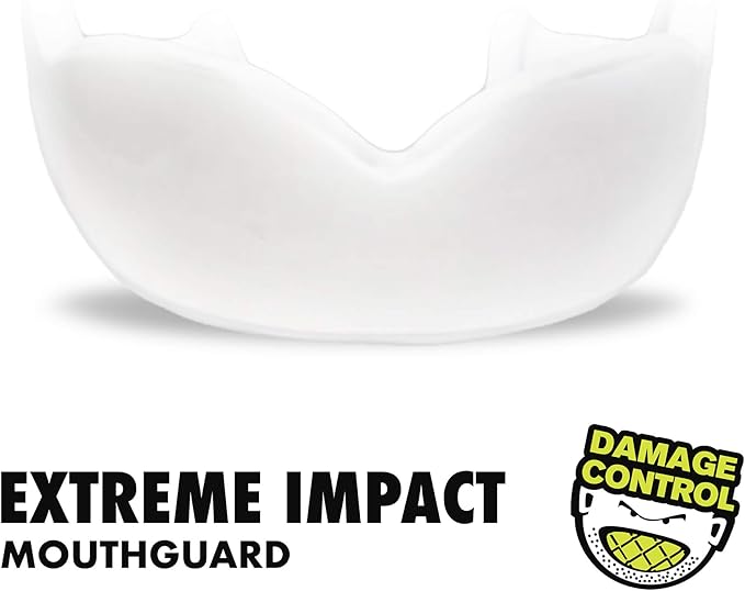 DAMAGE CONTROL Extreme Impact Mouth Guard – Sports Mouthguard for Boxing, MMA, BJJ, Hockey, Rugby, Lacrosse, & More – Mouthpiece for Teeth & Jaw Protection, for Youth & Adults