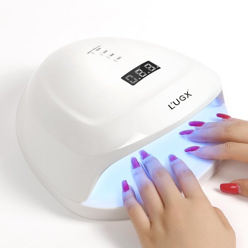 L'UGX Rechargeable UV LED Nail Lamp, 60W Nail Lamp Professional Nail Dryer with 4 Timer Setting, UV Light for Gel Nails, Perfect for Salon & Home