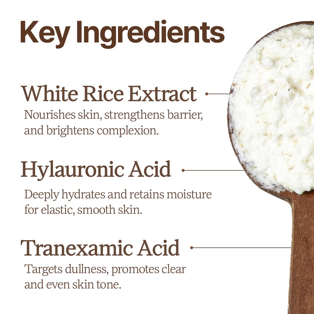 House of Dohwa Rice Bran Powder Wash | Gentle Exfoliating Face Wash for Sensitive Skin | Vegan Enzyme Face Scrubber & Exfoliator for Sebum Control – Product of Korea | 60 g (2.1 oz)