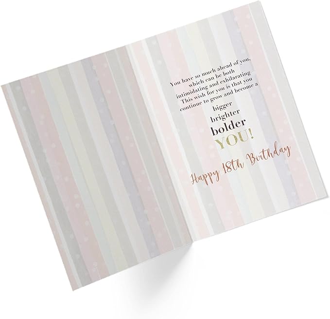 | Happy 18th Birthday Card | 5”x7.5” | (Single Card + Envelope)