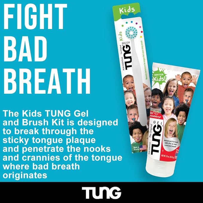 Tongue Scraper for Kids, Kids Tongue Cleaner Kit, Childrens Tongue Cleaner, Childs Tongue Scrubber, Fight Bad Breath, Made in USA (Set of 1)