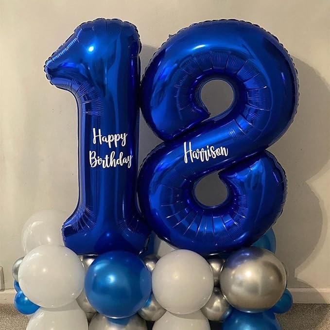 40 inch Navy Blue Number Balloon Dark Blue 5 Balloons Giant Foil Helium Balloons Blue Number 5 Balloon for 5th Birthday Party Decorations