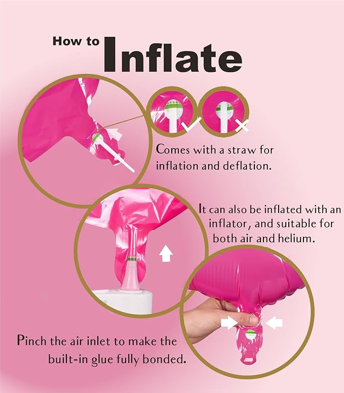 SUWEN 40 Inch Large Hot Pink 40 Balloon Numbers Big Foil Helium Number Balloons 0-9 Jumbo Happy 40th Mylar Birthday Party Decorations for Women Anniversary Party Supplies