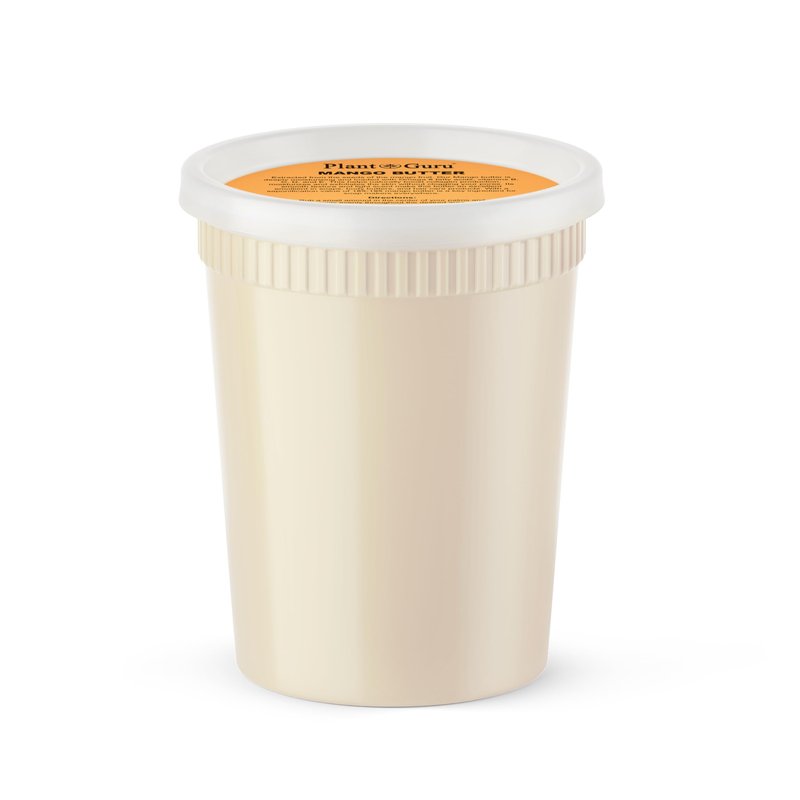 Plant Guru Raw Mango Butter 30 oz. / 1.9 lbs. - 100% Pure Natural Unrefined - Great for Skin, Body and Hair Growth. DIY Soap Making, Body Butter, Lotions and Creams.
