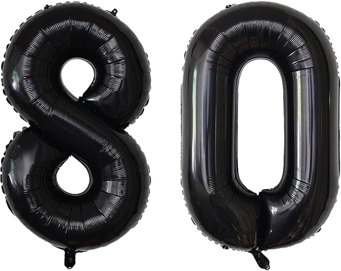 Number Balloons Black Party Balloon - Giant Number 10 Balloon, 40 Inch Large Balloon for Birthday Decorations, Black Party Supplies for Men Women