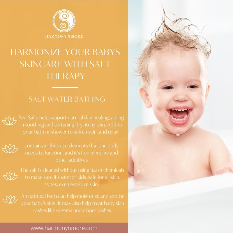 Harmony N More Natural Pacific Sea Salt - Tub Time Foaming Bath Salt Soak - Relaxing and Nourishing - All Natural with Goat Milk Powder, Lavender Essential Oil, Vitamins and Minerals – 24oz