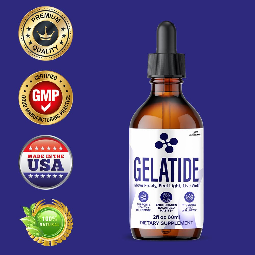 Gelatide Drops, Maximum Potency Supplement, Gela Tide Liquid Extract Advanced Premium Formula, All Natural for Men and Women 60 ML (3)