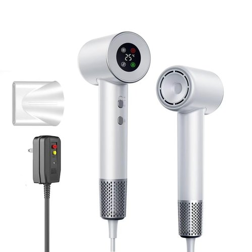 Lailisapex Hair Dryer, Blow Dryer with Diffuser, with 110,000 RPM Motor Professional High-Speed Blow Dryer for Fast Drying, Low Noise Ionic Hair Dryer, 4 Temps & 2 Speeds, for Home, Salon, White