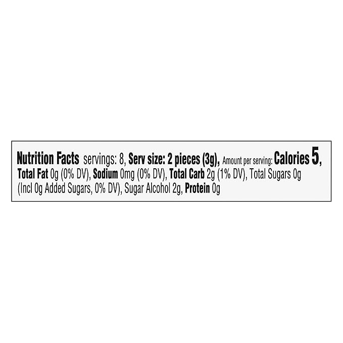 Trident White Spearmint Sugar-Free Chewing Gum, 9 Pack of 16 Pieces (144 Total Pieces)