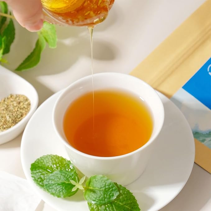 WT WEETEE Licorice Mint Tea Bags 100 Counts, Made 100% Natural & Pure Peppermint & Licorice Root, Naturally Caffeine-free, Sweet & Refreshing