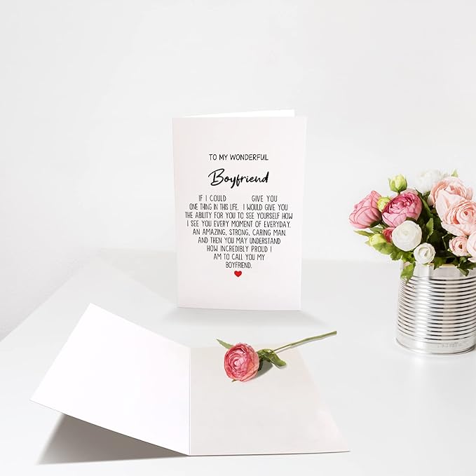 Chenive Heartfelt Boyfriend Greeting Card, Birthday Card for Boyfriend, Anniversary Card for Him, How Incredibly Proud I Am To Call You My Boyfriend