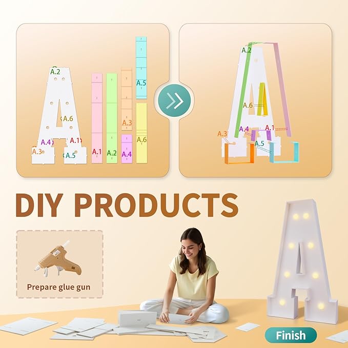 imprsv 3FT Block Marquee Letters, Light Up Letters for Birthday Baby Shower Party Backdrop Decor, Large Light Up Y for Wedding Decorations Engagement Party Decorations