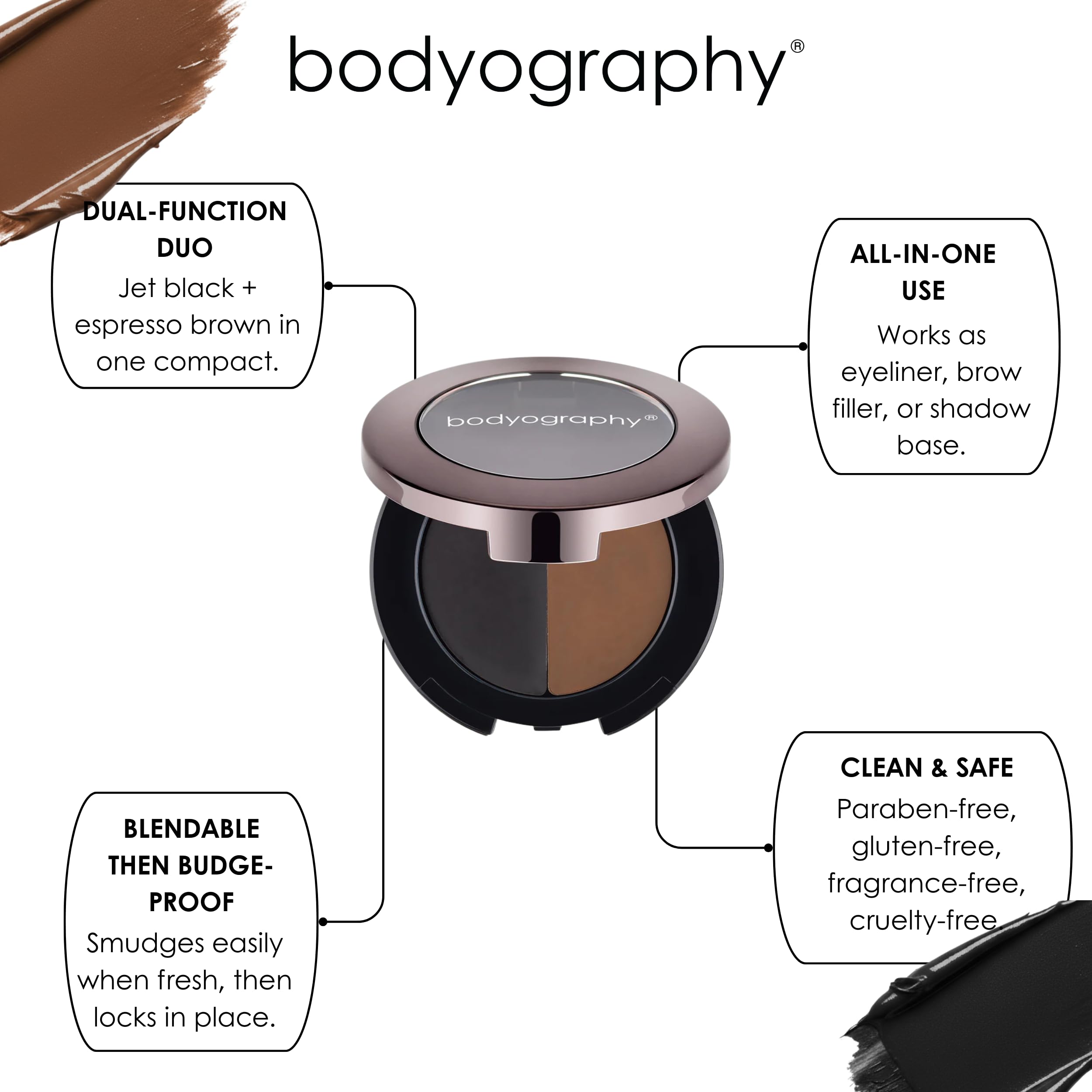 Bodyography Gel Eye Liner - Espresso Noir for Women - 0.12 oz Eyeliner