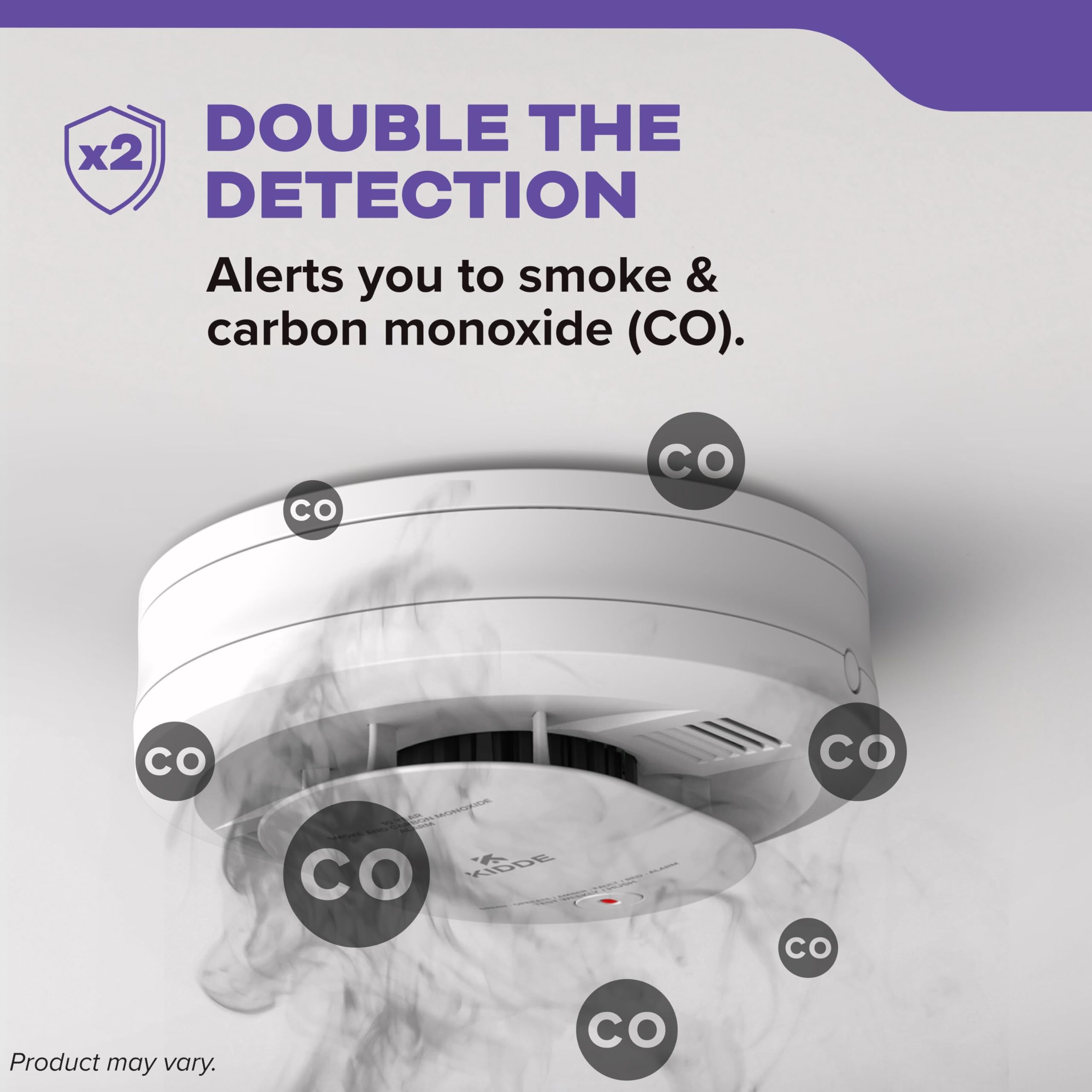 Kidde Smoke and Carbon Monoxide Detector, AA Battery Powered with LED Status Lights, 85 dB Alarm, 5 inches, 30CUDR, 3 Pack