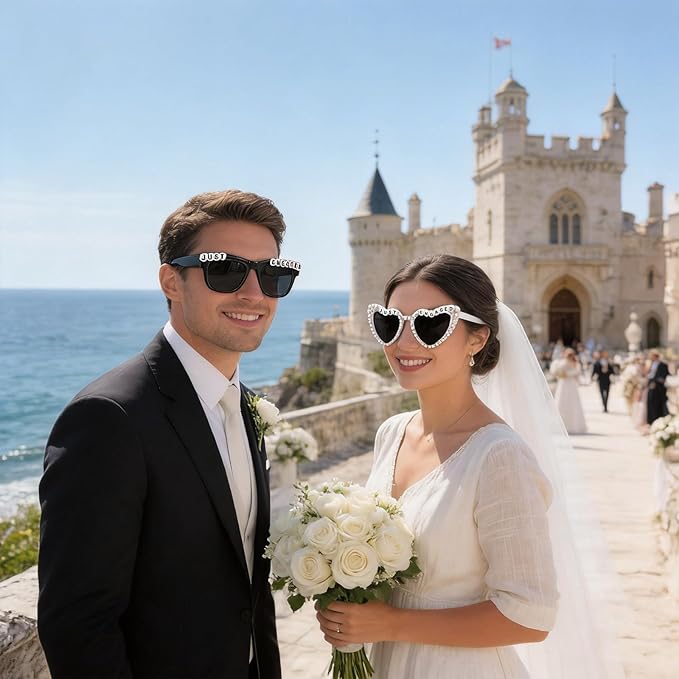 Just Engaged Sunglasses, Engagement Party Favors, Just Engaged Decorations, Engagement Gifts for Women, Bride and Groom Sunglasses for Wedding Accessories, Wedding Essentials