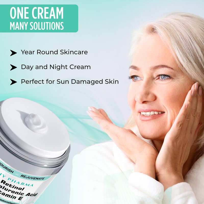 Epiphany Pharma Collagen & Retinol Anti-Aging Face Cream - 24-Hour Hydration & Renewal - Anti Wrinkle Cream for Women & Men - Niacinamide, Hyaluronic Acid, Vitamin C & E - All Skin Types, 1.7 FL Oz