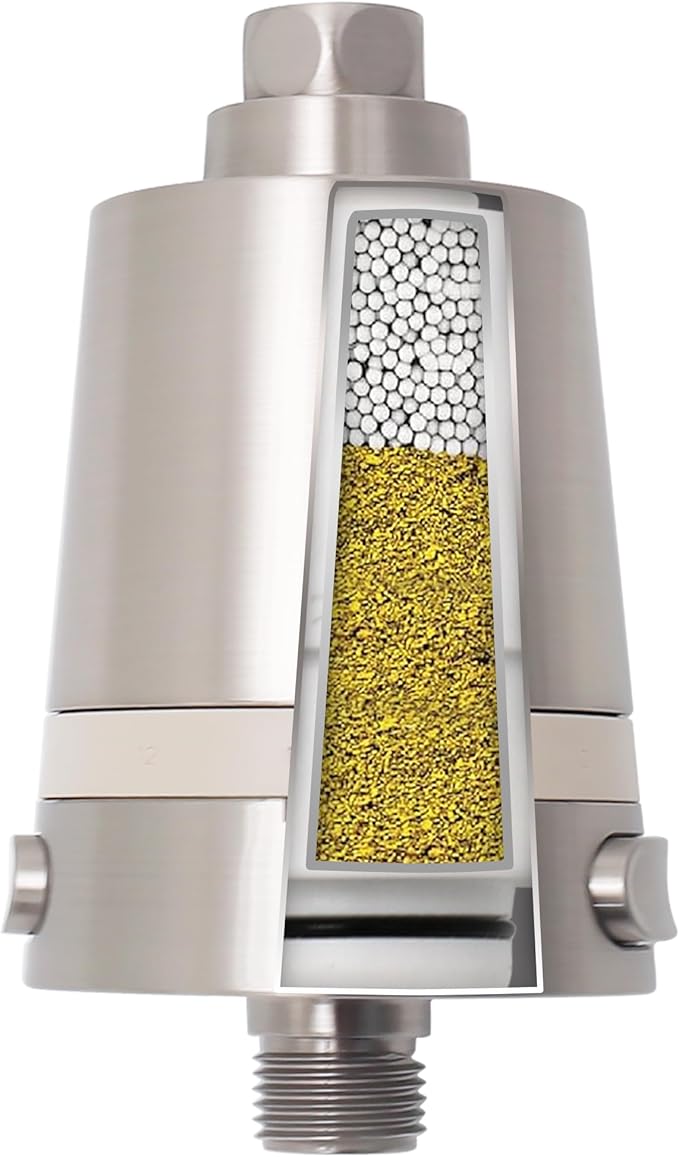 Hard Water Shower Filter - Removes Chlorine, Heavy Metals & Scale - KDF Technology for Softer Skin & Hair - Fits Most Rain & Handheld Showerheads - (BNP Version)