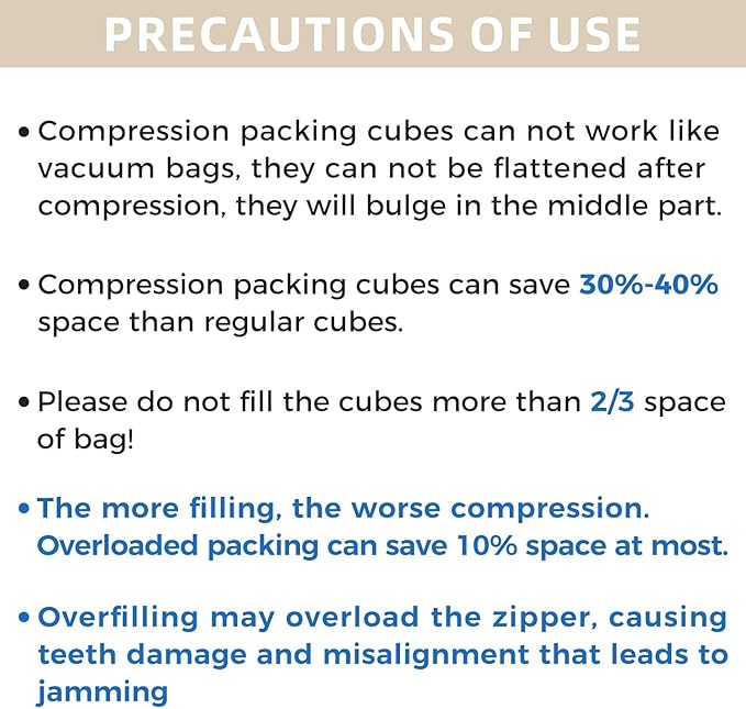 BAGAIL 4 Set/6 Set/8 Set Compression Packing Cubes Travel Accessories Expandable Packing Organizers (Half Mesh, 6-Black)