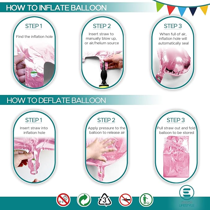 40 Inch Large Pink Number Celebration and Decoration Balloon for Birthday Parties, Graduations, Anniversaries, Weddings, Photo Shoots, Special Events - Helium Foil Mylar (Pink Number 1)