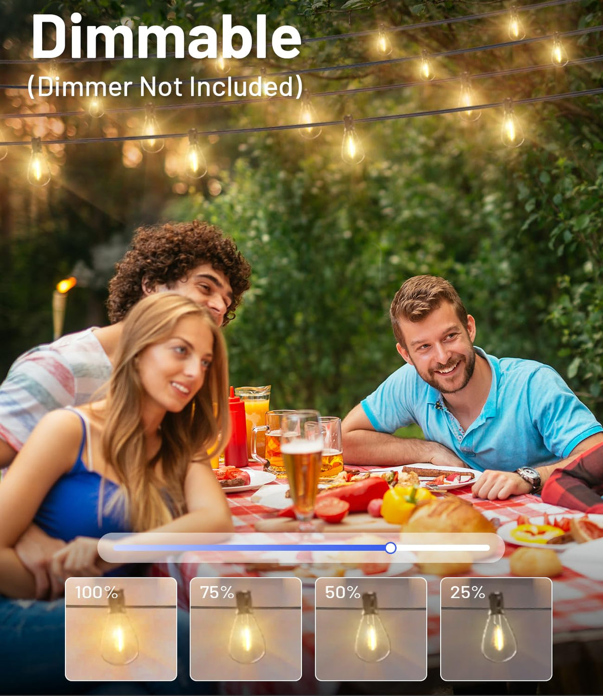 Tenmiro 200FT Outdoor String Lights, Ultra Long LED Patio Lights with Shatterproof High Brightness S11 Edison Bulbs, Outside Hanging Light Waterproof for Backyard Deck Porch Party Decor 2700K