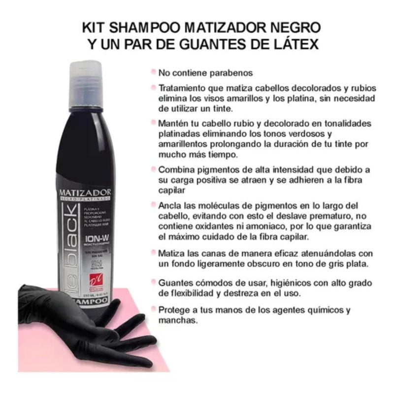 Le Black Purple Toning Shampoo – Shampoo for Blonde Hair, 8.45 Fl Oz, Formal Tone, Black/Platin – Enhance and Maintain Vibrant Blonde Shades with a Premium Hair Care Formula