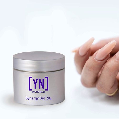 Young Nails Synergy Gel System, Clear Gloss Finishing Gel - Builder Gel Top Coat, Superior Adhesion & Strength, Hard Gel Top Coat - Gloss Top Coat, 60g