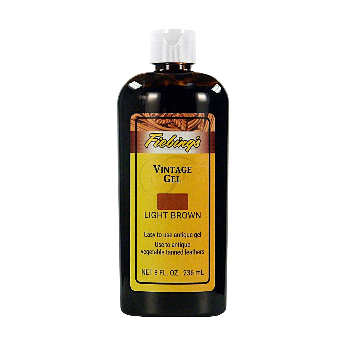 Fiebings Vintage Gel - Light Brown 8oz - Antique Gel for Leather